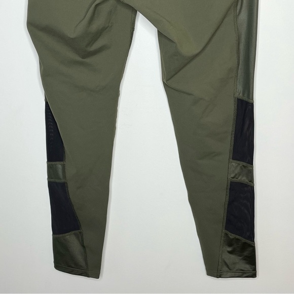 ATHLETA Powerful Gleam High Rise Tight Moto Mesh Leggings Olive Green - Picture 6 of 12